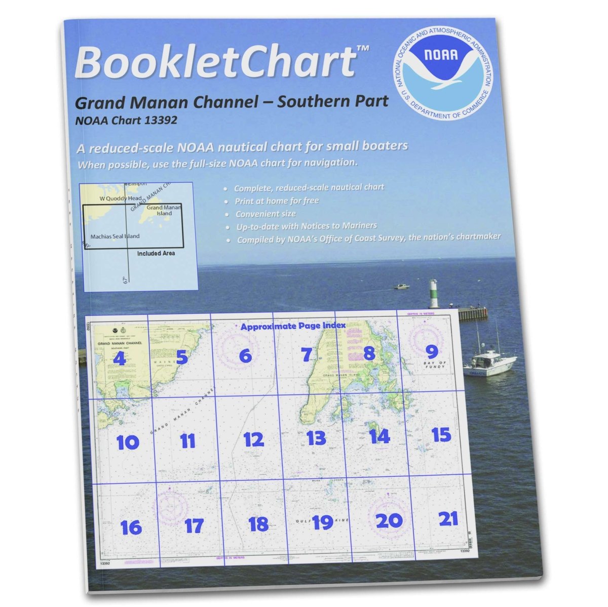 Historical NOAA Booklet Chart 13392: Grand Manan Channel Southern Part - Life Raft Professionals