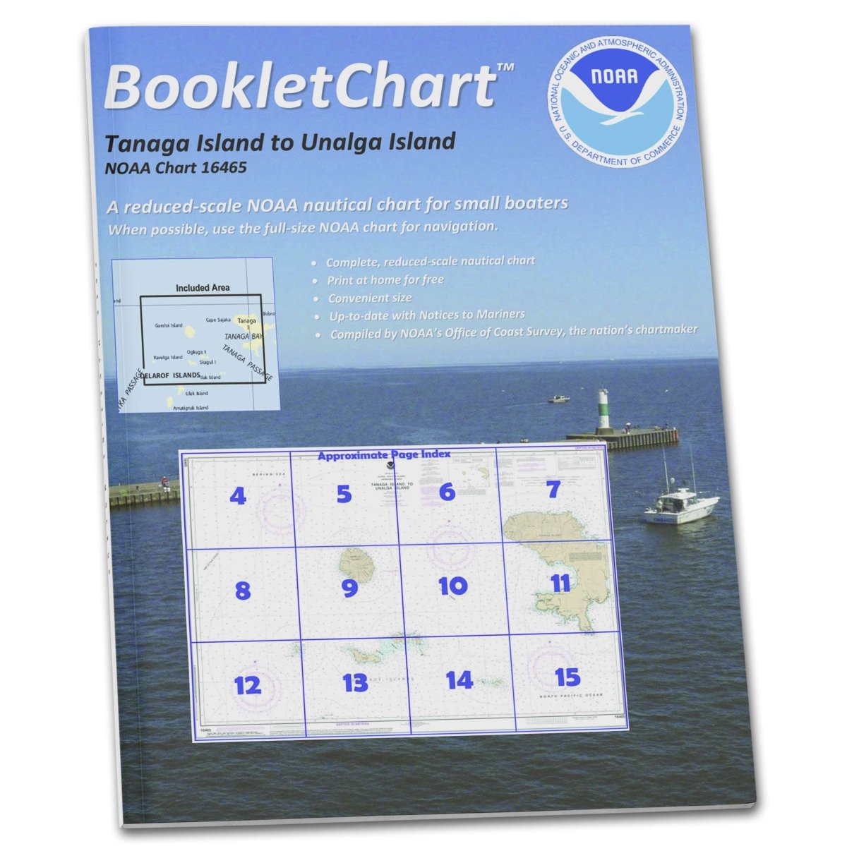 Historical NOAA Booklet Chart 16465: Tanaga Island to Unalga Island - Life Raft Professionals