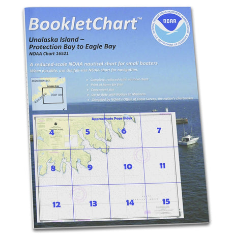 Historical NOAA Booklet Chart 16521: Unalaska Island Protection Bay to Eagle Bay - Life Raft Professionals