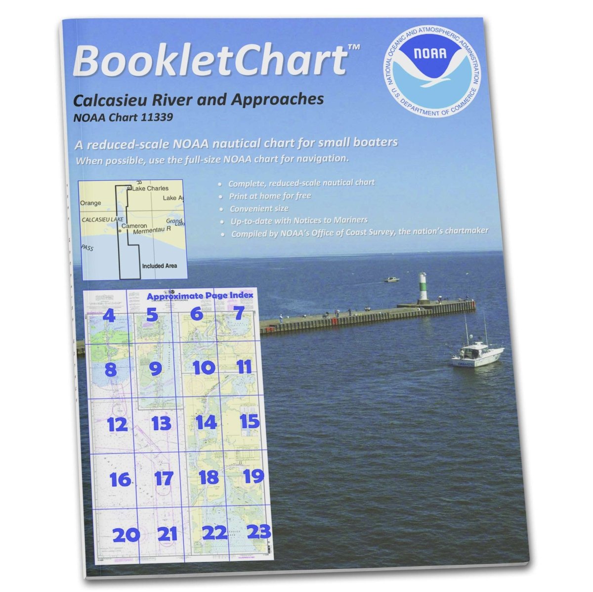 Historical NOAA BookletChart 11339: Calcasieu River and Approaches - Life Raft Professionals