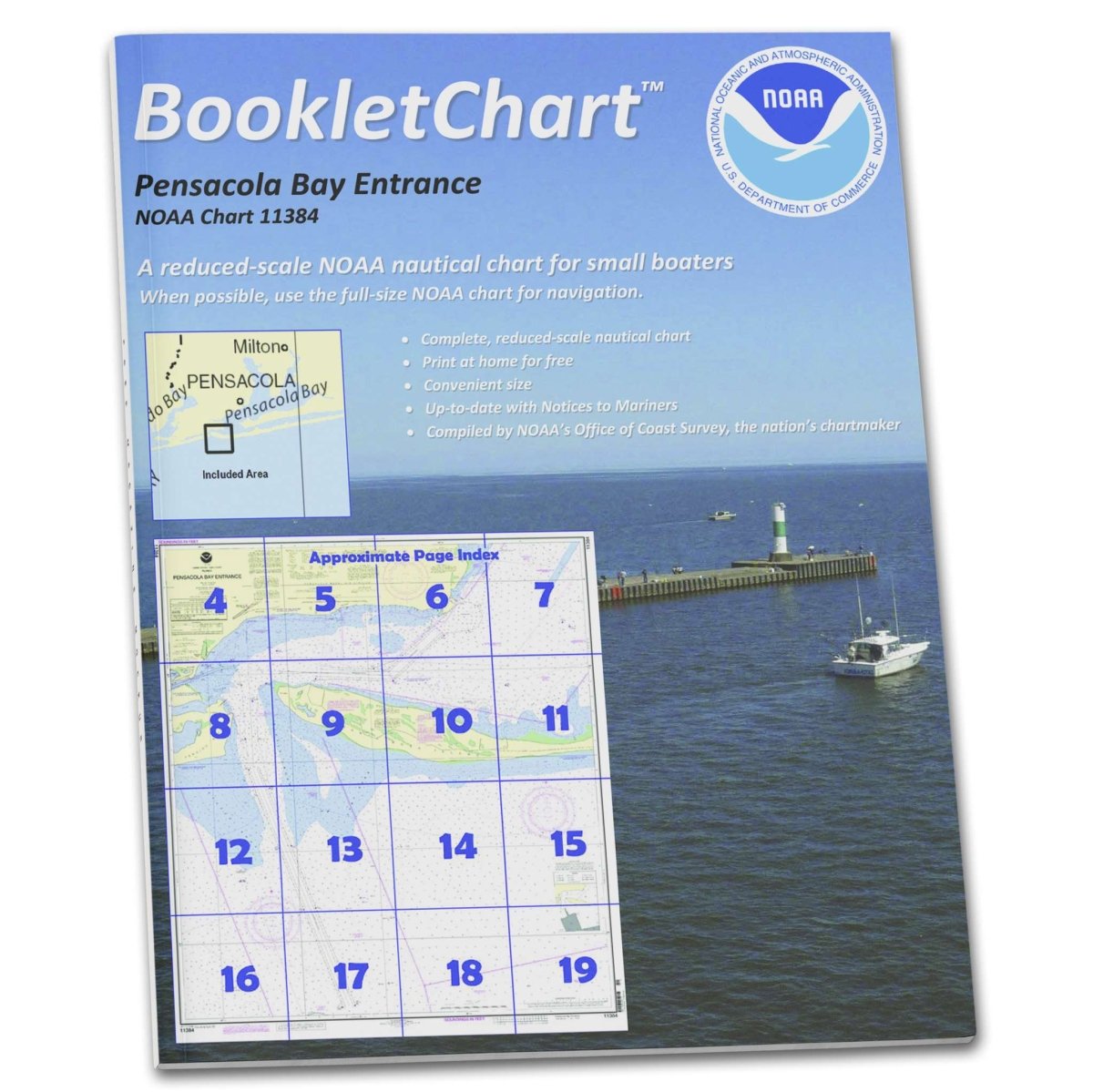 Historical NOAA BookletChart 11384: Pensacola Bay Entrance - Life Raft Professionals