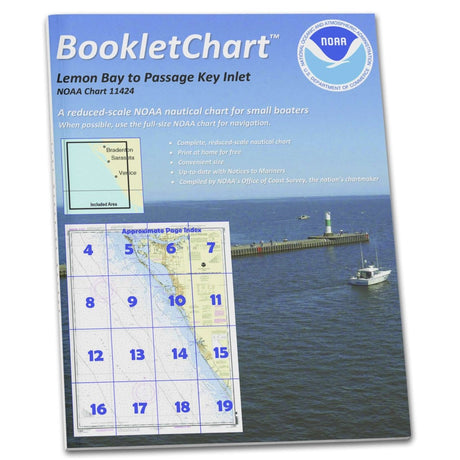 Historical NOAA BookletChart 11424: Lemon Bay to Passage Key Inlet - Life Raft Professionals