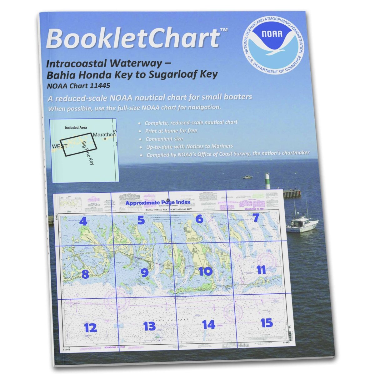 Historical NOAA BookletChart 11445: Intracoastal Waterway Bahia Honda Key to Sugarloaf Key - Life Raft Professionals