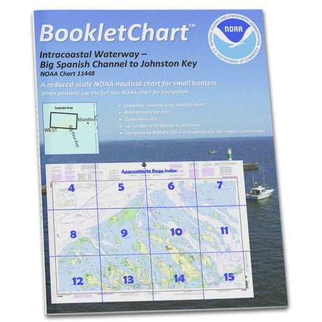 Historical NOAA BookletChart 11448: Intracoastal Waterway Big Spanish Channel to Johnston Key - Life Raft Professionals