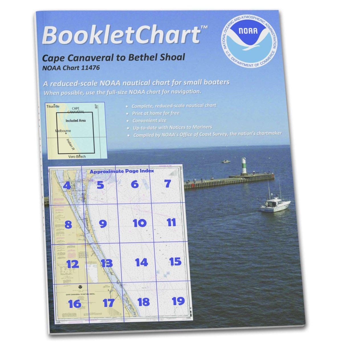 Historical NOAA BookletChart 11476: Cape Canaveral to Bethel Shoal - Life Raft Professionals