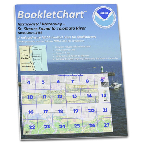 Historical NOAA BookletChart 11489: Intracoastal Waterway St. Simons Sound to Tolomato River - Life Raft Professionals