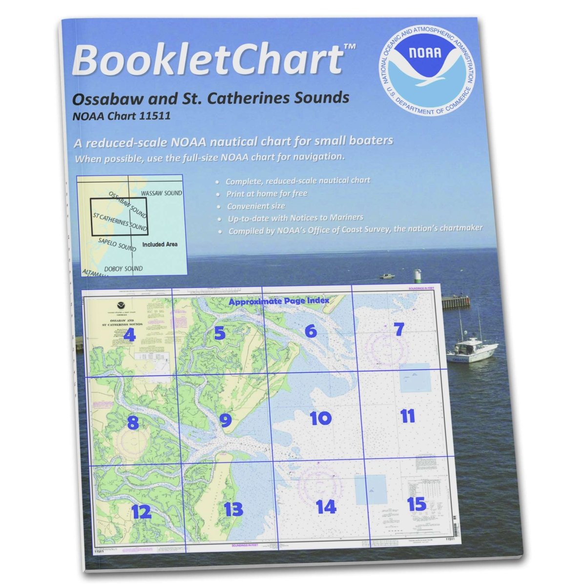 Historical NOAA BookletChart 11511: Ossabaw and St. Catherines Sounds - Life Raft Professionals