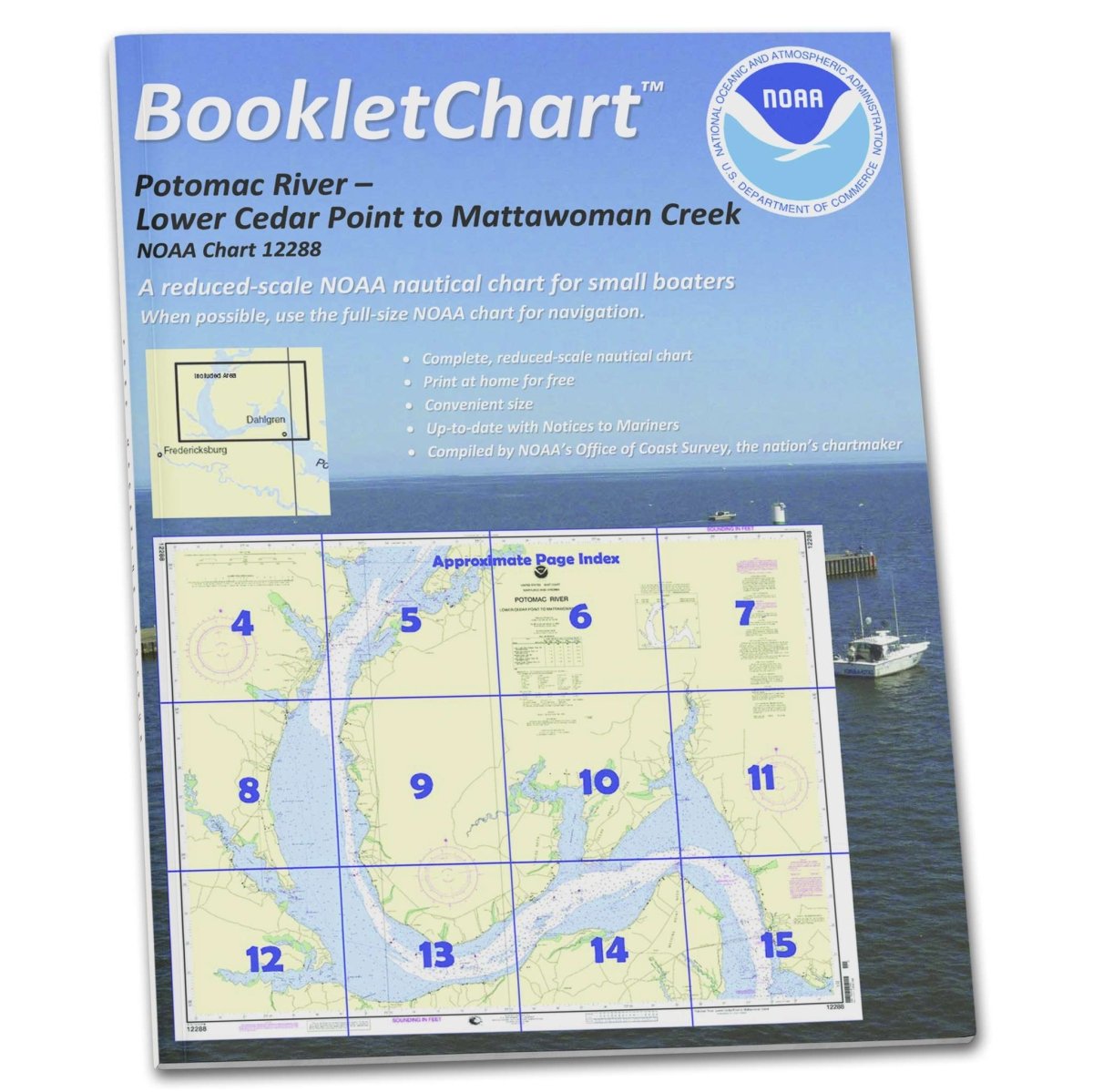 Historical NOAA BookletChart 12288: Potomac River Lower Cedar Point to Mattawoman Creek - Life Raft Professionals