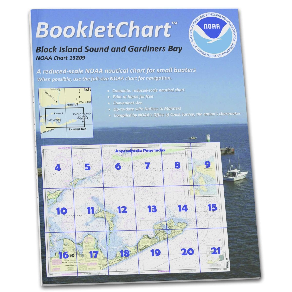 Historical NOAA BookletChart 13209: Block Island Sound and Gardiners Bay; Montauk Harbor - Life Raft Professionals