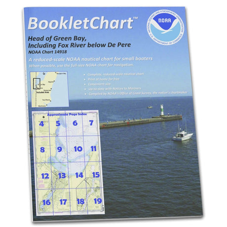 Historical NOAA BookletChart 14918: Head of Green Bay: Including Fox River Below De Pere; Green Bay - Life Raft Professionals