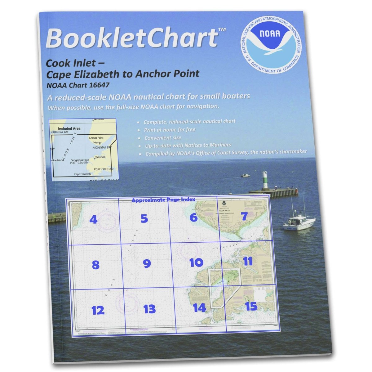 Historical NOAA BookletChart 16647: Cook Inlet-Cape Elizabeth to Anchor Point - Life Raft Professionals