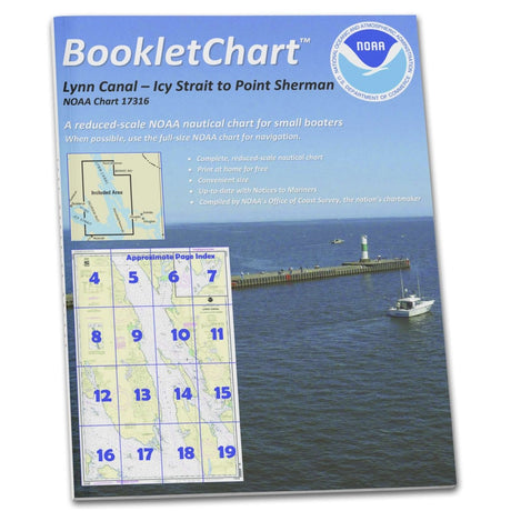 Historical NOAA BookletChart 17316: Lynn Canal-ICY Str. to Point Sherman; Funter Bay; Chatham Strait - Life Raft Professionals