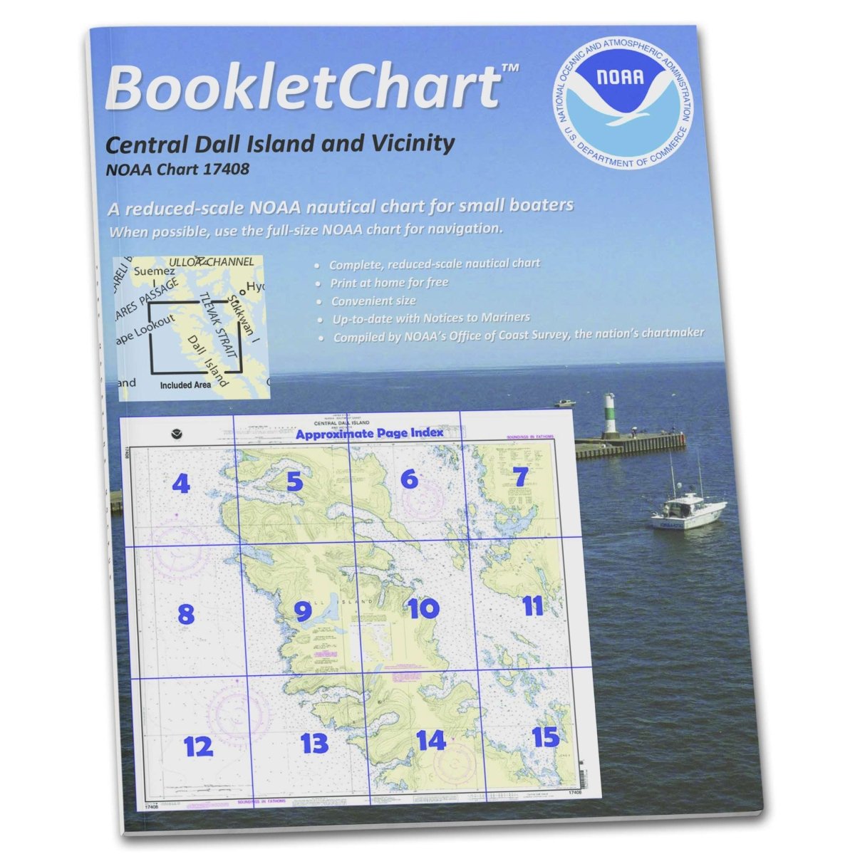 Historical NOAA BookletChart 17408: Central Dall Island and Vicinity - Life Raft Professionals