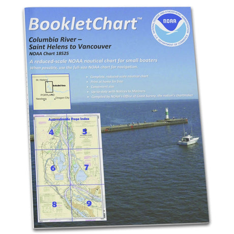 Historical NOAA BookletChart 18525: Columbia River Saint Helens to Vancouver - Life Raft Professionals