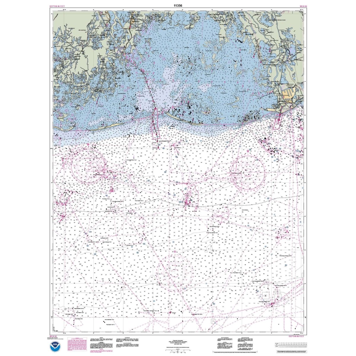 Historical NOAA Chart 11356: Isles Dernieres to Point au Fer - Life Raft Professionals