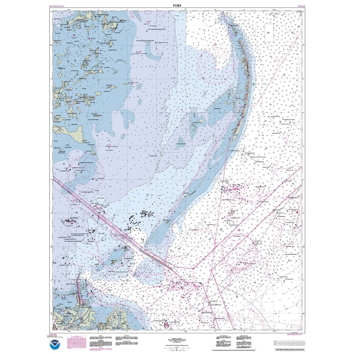 Historical NOAA Chart 11363: Chandeleur and Breton Sounds - Life Raft Professionals