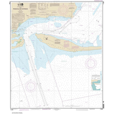 Historical NOAA Chart 11384: Pensacola Bay Entrance - Life Raft Professionals