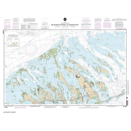 Historical NOAA Chart 11448: Intracoastal Waterway Big Spanish Channel to Johnston Key - Life Raft Professionals