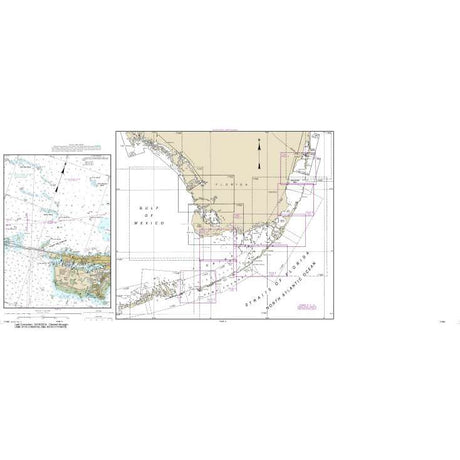 Historical NOAA Chart 11451: Miami to Marathon and Florida Bay (8 Page Folio) - Life Raft Professionals