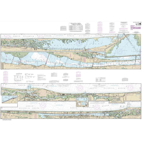 Historical NOAA Chart 11485: Intracoastal Waterway Tolomato River to Palm Shores - Life Raft Professionals