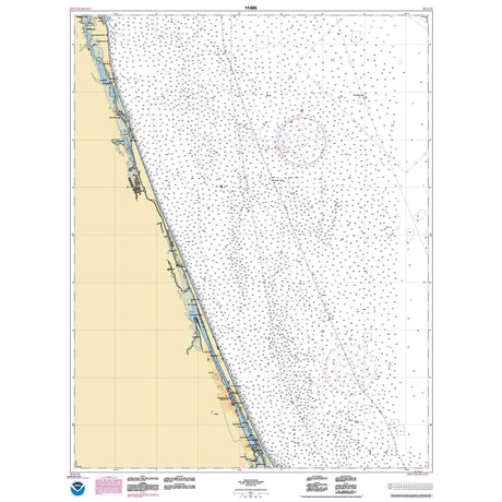 Historical NOAA Chart 11486: St. Augustine Light to Ponce de Leon Inlet - Life Raft Professionals