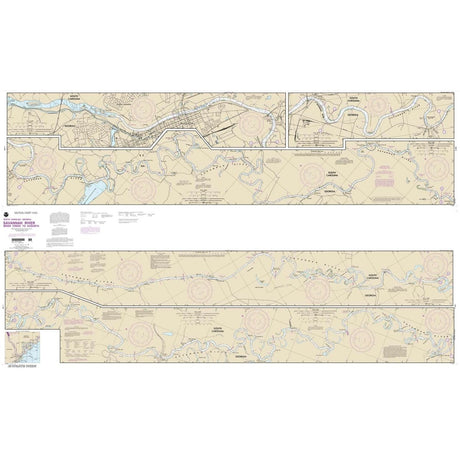 Historical NOAA Chart 11515: Savannah River Brier Creek to Augusta - Life Raft Professionals