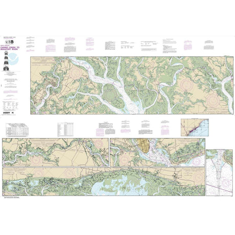 Historical NOAA Chart 11518: Intracoastal Waterway Casino Creek to Beaufort River - Life Raft Professionals