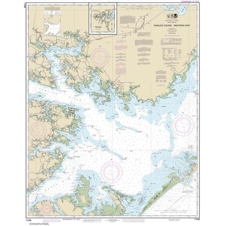 Historical NOAA Chart 11548: Pamlico Sound Western Part - Life Raft Professionals