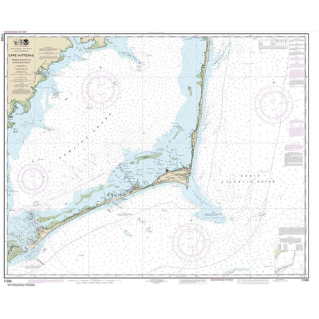 Historical NOAA Chart 11555: Cape Hatteras-Wimble Shoals to Ocracoke Inlet - Life Raft Professionals