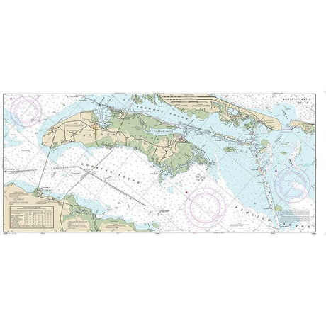 Historical NOAA Chart 12205: Cape Henry to Pamlico Sound, Including Albemarle Sd.; Rudee Heights (6 Page Folio) - Life Raft Professionals