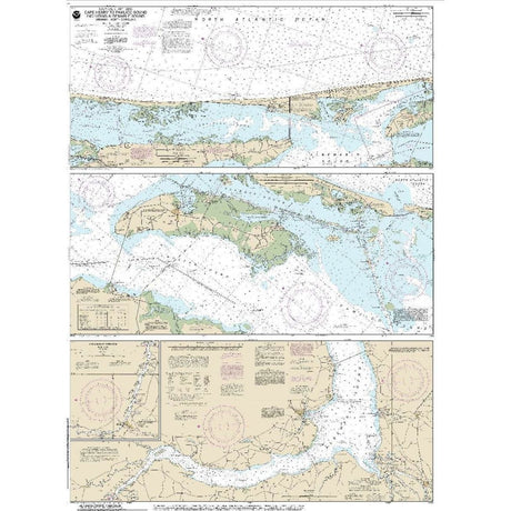 Historical NOAA Chart 12205: Cape Henry to Pamlico Sound, Including Albemarle Sd.; Rudee Heights (6 Page Folio) - Life Raft Professionals