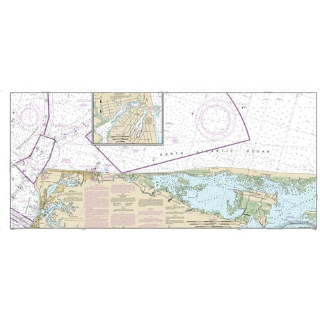 Historical NOAA Chart 12205: Cape Henry to Pamlico Sound, Including Albemarle Sd.; Rudee Heights (6 Page Folio) - Life Raft Professionals