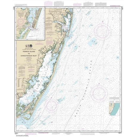 Historical NOAA Chart 12211: Fenwick Island to Chincoteague Inlet; Ocean City Inlet - Life Raft Professionals