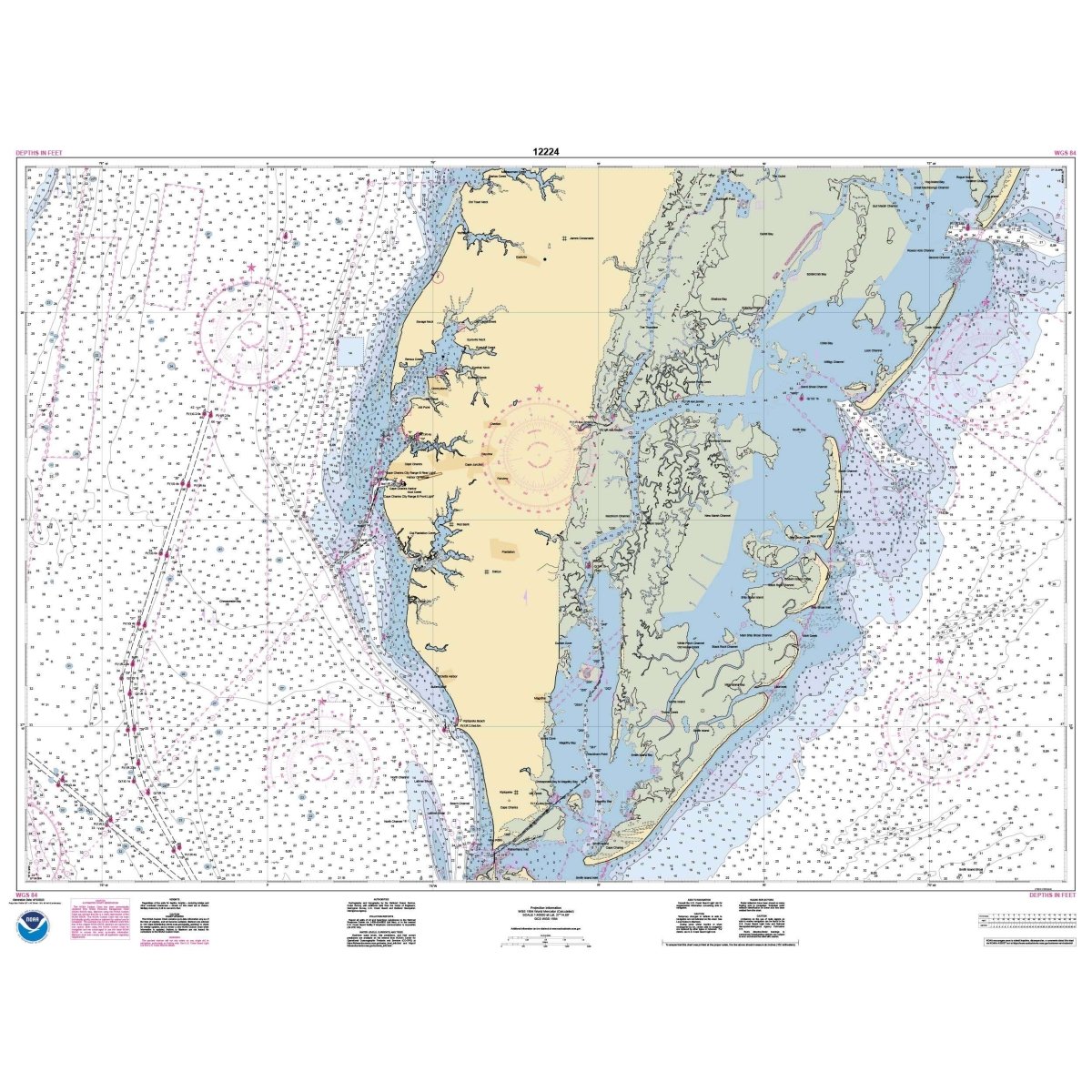 Historical NOAA Chart 12224: Chesapeake Bay Cape Charles to Wolf Trap - Life Raft Professionals