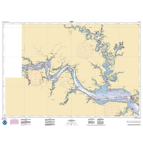 Historical NOAA Chart 12251: James River Jamestown Island to Jordan Point - Life Raft Professionals