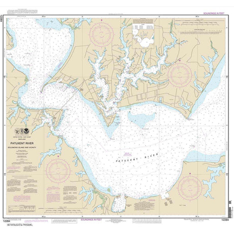 Historical NOAA Chart 12284: Patuxent River Solomons lsland and Vicinity - Life Raft Professionals