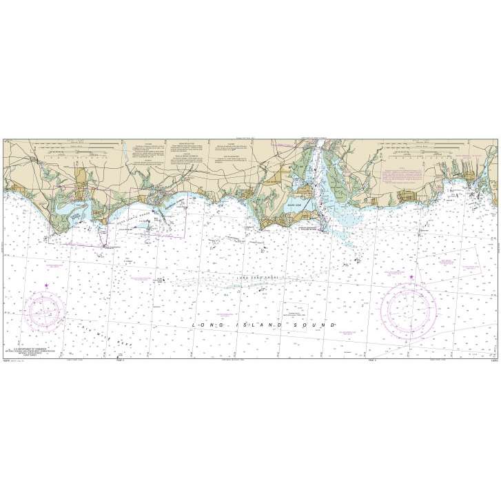 Historical NOAA Chart 12372: Long Island Sound-Watch Hill to New Haven Harbor (6 PAGE FOLIO) - Life Raft Professionals