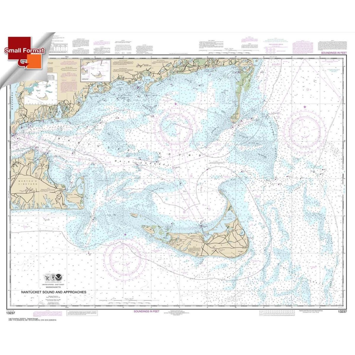 Historical NOAA Chart 13237: Nantucket Sound and Approaches - Life Raft Professionals