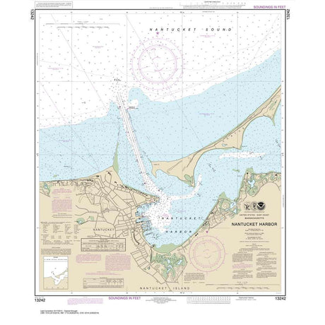 Historical NOAA Chart 13242: Nantucket Harbor - Life Raft Professionals