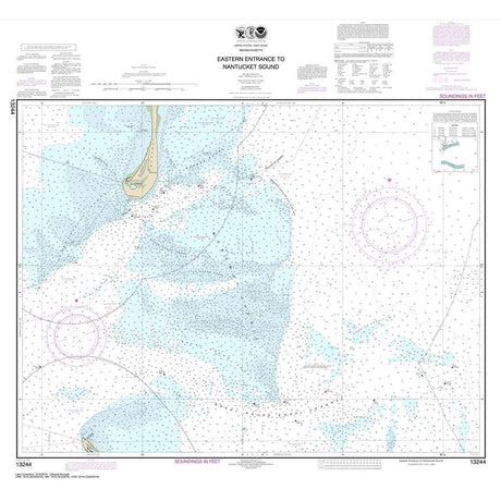 Historical NOAA Chart 13244: Eastern Entrance to Nantucket Sound - Life Raft Professionals