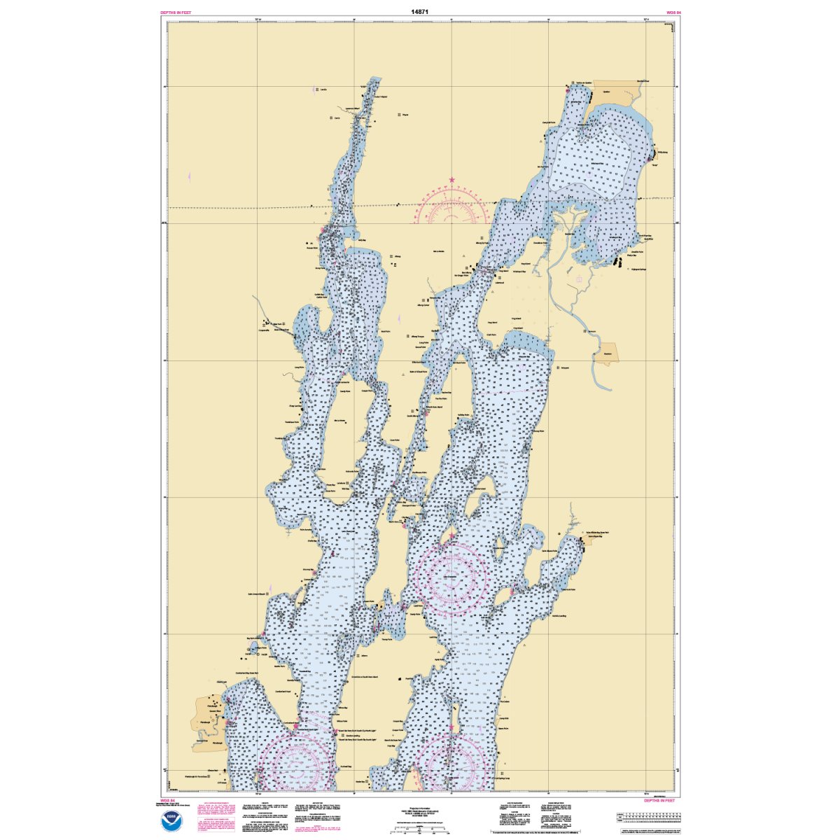 Historical NOAA Chart 14781: Riviere Richelieu to South Hero Island - Life Raft Professionals