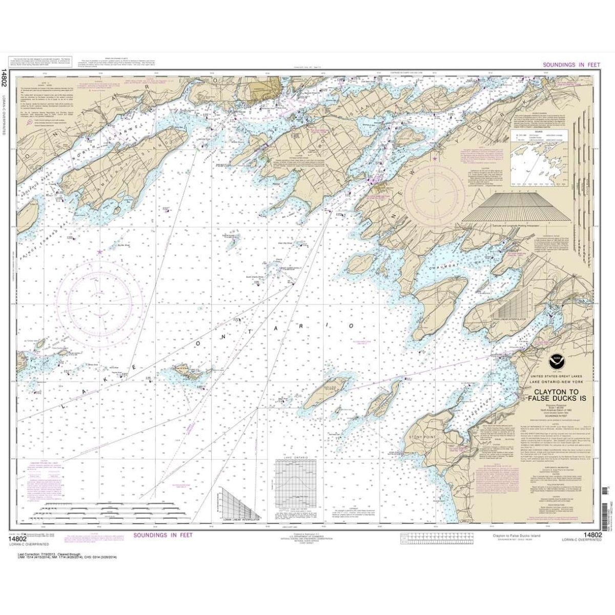 Historical NOAA Chart 14802: Clayton to False Ducks ls. - Life Raft Professionals