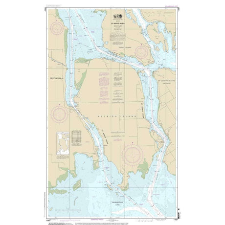 Historical NOAA Chart 14887: St Marys River - Neebish Island - Life Raft Professionals