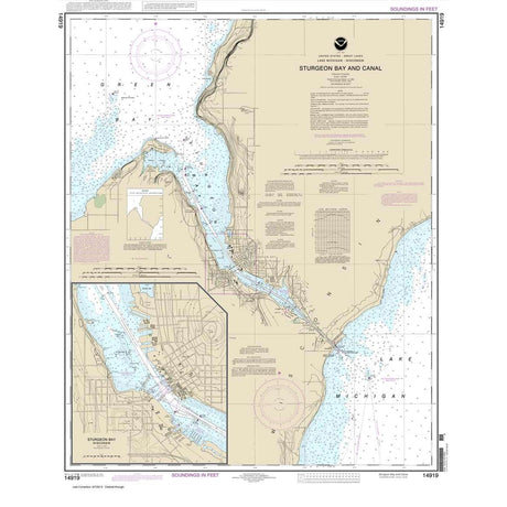 Historical NOAA Chart 14919: Sturgeon Bay and Canal; Sturgeon Bay - Life Raft Professionals