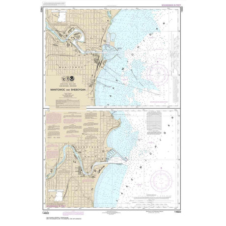 Historical NOAA Chart 14922: Manitowoc and Sheboygan - Life Raft Professionals