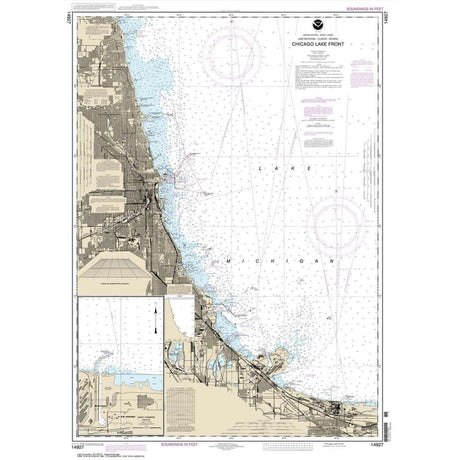 Historical NOAA Chart 14927: Chicago Lake Front; Gary Harbor - Life Raft Professionals