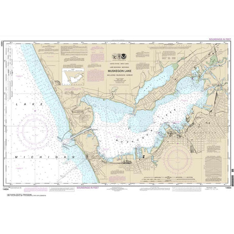 Historical NOAA Chart 14934: Muskegon Lake and Muskegon Harbor - Life Raft Professionals