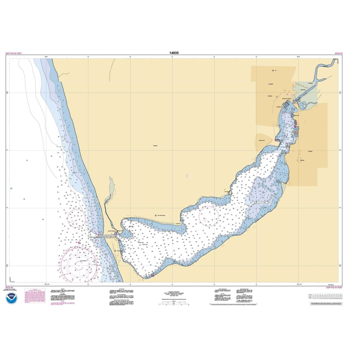 Historical NOAA Chart 14935: White Lake - Life Raft Professionals