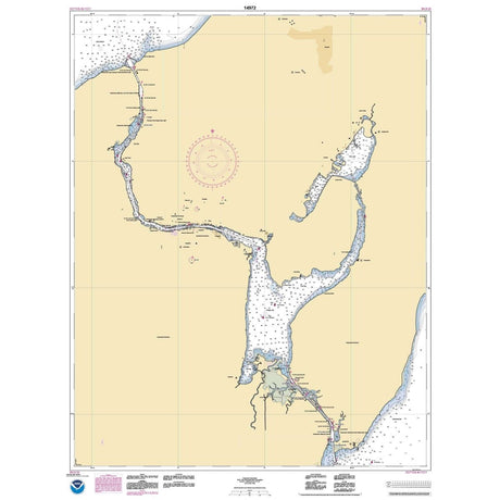 Historical NOAA Chart 14972: Keweenaw Waterway: including Torch Lake; Hancock and Houghton - Life Raft Professionals