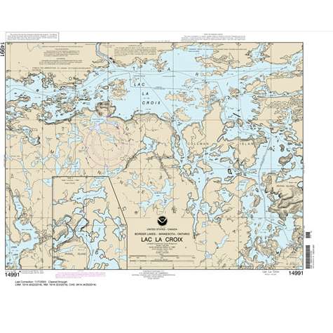 Historical NOAA Chart 14991: Lac la Croix - Life Raft Professionals